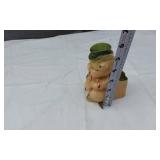 Vintage Ceramic Pig with Top Hat Planter about 5" tall