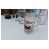 Lot of Assorted Glassware Including Budweiser, Lake Lillian Centennial, Little Crow Archers Mug