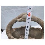 Concrete Swan Planter about 16" Tall