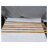 Lot of Wooden Yardsticks Including Petersen Service Center, Menards, and Craftmasters