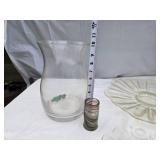 Large Vase, Decorative Plates, and Swirled Glass Tumbler