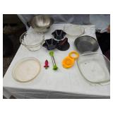 Lot of Kitchenware Items including Anchor Hocking and Pyrex Glassware
