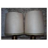 MCM Green Glass Table Lamps