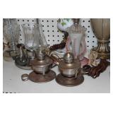 Large Assortment of Lamps and Lighting - Oil Lamps