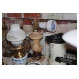 Large Assortment of Lamps and Lighting - Oil Lamps