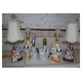 Victorian Couple Lamps