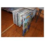 Record Albums with Rack - Elvis, Young Rascals, Grand Funk