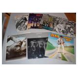 Record Albums with Rack - Elvis, Young Rascals, Grand Funk