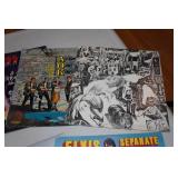 Record Albums with Rack - Elvis, Young Rascals, Grand Funk