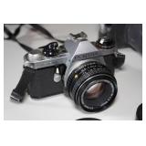 Vintage Pentax ME Super 35mm SLR Camera with Accessories