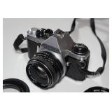 Vintage Pentax ME Super 35mm SLR Camera with Accessories