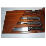 1847 Rogers Bros Silhouette Flatware in Wood Case plus Knife Set