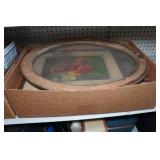 Assorted Picture Frames and Mirrors - Oval Curved Glass Frame