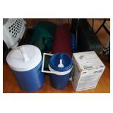 Camping Gear - Tent, Folding Table, Lantern, Jugs