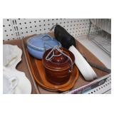 Assorted Housewares - Pots and Pans, Antique Glassware, Cutlery, Flatware, Jerky Maker