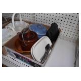 Assorted Housewares - Pots and Pans, Antique Glassware, Cutlery, Flatware, Jerky Maker