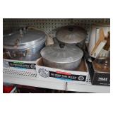 Assorted Housewares - Pots and Pans, Antique Glassware, Cutlery, Flatware, Jerky Maker