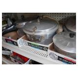 Assorted Housewares - Pots and Pans, Antique Glassware, Cutlery, Flatware, Jerky Maker