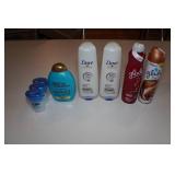 Dove Conditioner, Argan Oil of Morocco Shampoo, Gillette Anti-Perspirant, Glade Air Freshener