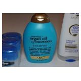Dove Conditioner, Argan Oil of Morocco Shampoo, Gillette Anti-Perspirant, Glade Air Freshener