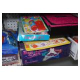 Assorted Toys and Games - Roller Skates, Board Games, Barbie Case, Radio Flyer Wagon