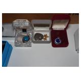 Assorted Jewelry in Gift Boxes - Bolo Tie, Pendants, Earrings