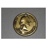 George Washington Funeral Token - Holed
