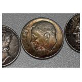 US Silver Dime Coins - Roosevelt, Mercury