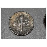 US Silver Dime Coins - Roosevelt, Mercury