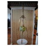 Vintage Hollywood Regency Style Hanging Lamp with Marble Table Top