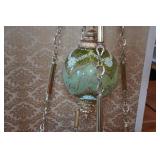 Vintage Hollywood Regency Style Hanging Lamp with Marble Table Top