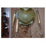 Vintage Hollywood Regency Style Hanging Lamp with Marble Table Top