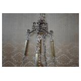Vintage Hollywood Regency Style Hanging Lamp with Marble Table Top