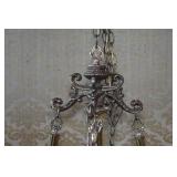 Vintage Hollywood Regency Style Hanging Lamp with Marble Table Top