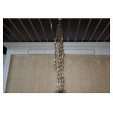 Vintage Hollywood Regency Style Hanging Lamp with Marble Table Top