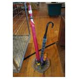 Vintage Umbrella Stand with Umbrellas