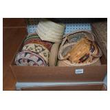 Light Fixtures and Shades, Wicker Baskets, Antique Scales