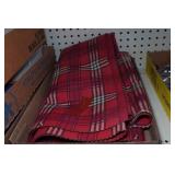 Vintage Hodgman Heavy Duty Canvas Plaid Picnic Blanket