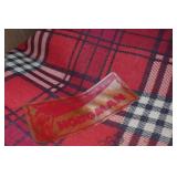 Vintage Hodgman Heavy Duty Canvas Plaid Picnic Blanket