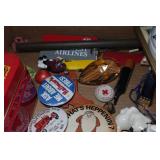 Vintage Promotional Products - Buttons, GE Tray, Star Tribune Umbrella