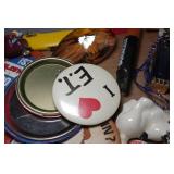 Vintage Promotional Products - Buttons, GE Tray, Star Tribune Umbrella