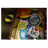 Vintage Promotional Products - Buttons, GE Tray, Star Tribune Umbrella