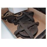 Antique Cast Iron Tools and Lifting Blocks