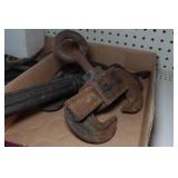 Antique Cast Iron Tools and Lifting Blocks