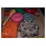 Crafting Supplies - Patches, Material, Pin Cushions