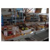 Assorted Hardware and Cleaning - Rope, Brushes, Lantern Mantles, Flag Brackets