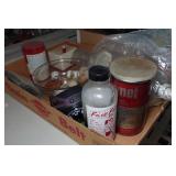 Assorted Hardware and Cleaning - Rope, Brushes, Lantern Mantles, Flag Brackets