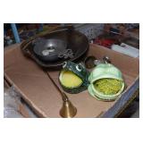 Assorted Hardware and Cleaning - Rope, Brushes, Lantern Mantles, Flag Brackets