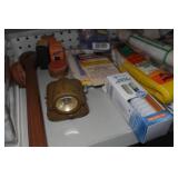 Assorted Hardware and Cleaning - Rope, Brushes, Lantern Mantles, Flag Brackets
