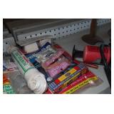 Assorted Hardware and Cleaning - Rope, Brushes, Lantern Mantles, Flag Brackets